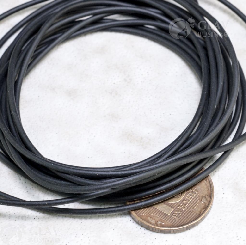 Матовый каучуковый шнур толщиной 1.5 мм для изготовления колье и браслетов, срок службы до 2 лет, избегать света для сохранности.