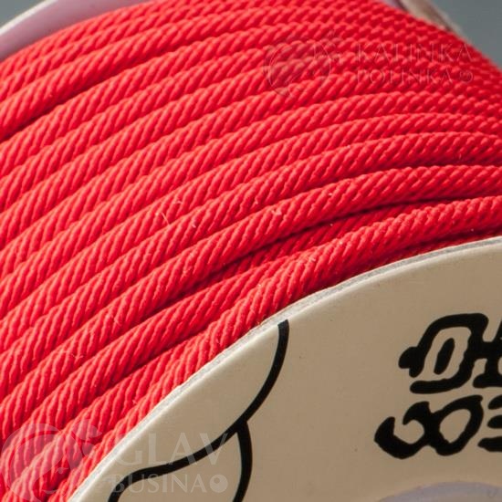 Красный плетеный полиэстеровый шнур с сердечником, 3мм толщина - цена указана за 1 метр.