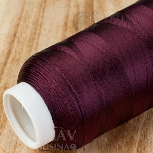 Нитки для вязания сережек-кисточек, цвет баклажан, катушка 12 см, 100 гр, 3500 м, 120D/2, цена за катушку.