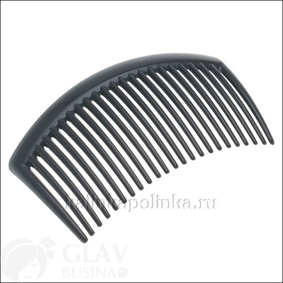 Пластиковый черный гребень с 23 зубцами, размером 82х50мм - надёжный и функциональный аксессуар для ухода за волосами.