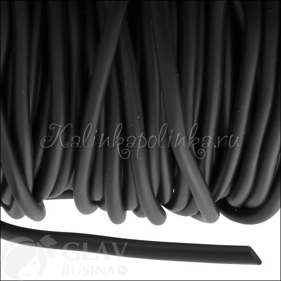 Черный матовый эластичный каучуковый шнур 3мм для изготовления украшений, долговечность до 2 лет, избегать света для сохранения.